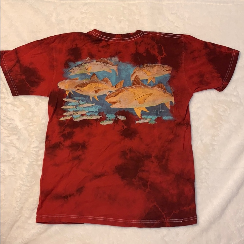 Tie dye Guy Harvey short sleeve shirt